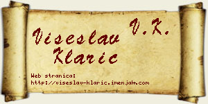 Višeslav Klarić vizit kartica